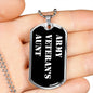 Army Veteran's Aunt v3 - Luxury Dog Tag Necklace