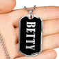 Betty v01s - Luxury Dog Tag Necklace