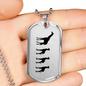 Mama Giraffe With 3 Calves - Luxury Dog Tag Necklace