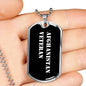 Afghanistan Veteran v3 - Luxury Dog Tag Necklace