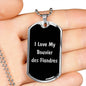 Love My Bouvier des Flandres v5 - Luxury Dog Tag Necklace