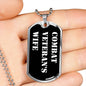 Combat Veteran's Wife v3 - Luxury Dog Tag Necklace