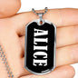 Alice v02 - Luxury Dog Tag Necklace
