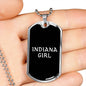 Indiana Girl v2 - Luxury Dog Tag Necklace