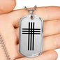 Stylized Cross - Luxury Dog Tag Necklace