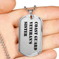 Coast Guard Veteran's Sister - Luxury Dog Tag Necklace