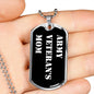 Army Veteran's Mom v3 - Luxury Dog Tag Necklace