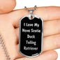 Love My Nova Scotia Duck Tolling Retriever v5 - Luxury Dog Tag Necklace