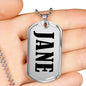 Jane v01 - Luxury Dog Tag Necklace