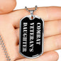 Combat Veteran's Daughter v2 - Luxury Dog Tag Necklace