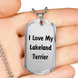 Love My Lakeland Terrier v4 - Luxury Dog Tag Necklace