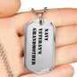 Navy Veteran's Grandmother - Luxury Dog Tag Necklace
