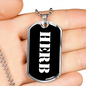 Herb v2 - Luxury Dog Tag Necklace