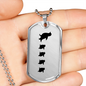 Mama Penguin With 4 Chicks - Luxury Dog Tag Necklace