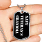 Navy Veteran's Grandma v3 - Luxury Dog Tag Necklace