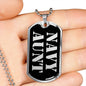 Navy Aunt v2 - Luxury Dog Tag Necklace