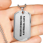 Navy Veteran's Granddaughter - Luxury Dog Tag Necklace