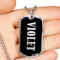Violet v01s - Luxury Dog Tag Necklace