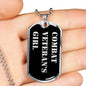 Combat Veteran's Girl v2 - Luxury Dog Tag Necklace