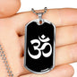 Om Symbol v2 - Luxury Dog Tag Necklace