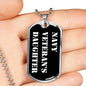 Navy Veteran's Daughter v3 - Luxury Dog Tag Necklace