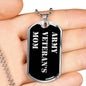 Army Veteran's Mom v2 - Luxury Dog Tag Necklace