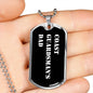 Coast Guardsman's Dad v3 - Luxury Dog Tag Necklace