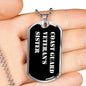 Coast Guard Veteran's Sister v3 - Luxury Dog Tag Necklace