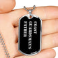Coast Guardsman's Father v2 - Luxury Dog Tag Necklace