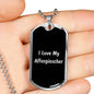 Love My Affenpinscher v5 - Luxury Dog Tag Necklace