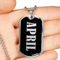 April v01s - Luxury Dog Tag Necklace