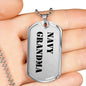 Navy Grandma - Luxury Dog Tag Necklace