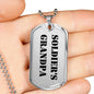 Soldier's Grandpa - Luxury Dog Tag Necklace