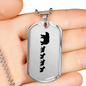 Mama Bear With 4 Cubs - Luxury Dog Tag Necklace