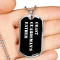Coast Guardsman's Father v3 - Luxury Dog Tag Necklace