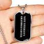 Navy Veteran's Granddaughter v2 - Luxury Dog Tag Necklace