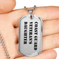 Coast Guard Veteran's Daughter - Luxury Dog Tag Necklace