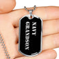 Navy Grandson v2 - Luxury Dog Tag Necklace
