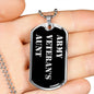 Army Veteran's Aunt v2 - Luxury Dog Tag Necklace