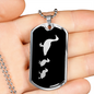 Mama Duck With 2 Ducklings v2 - Luxury Dog Tag Necklace