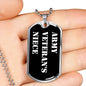 Army Veteran's Niece v3 - Luxury Dog Tag Necklace