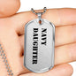 Navy Daughter - Luxury Dog Tag Necklace