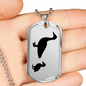 Mama Duck With 1 Duckling - Luxury Dog Tag Necklace