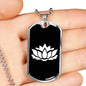 Lotus Flower v2 - Luxury Dog Tag Necklace