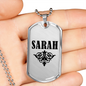 Sarah v01a - Luxury Dog Tag Necklace