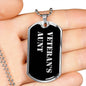 Veteran's Aunt v2 - Luxury Dog Tag Necklace