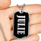 Julie v01s - Luxury Dog Tag Necklace