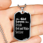 Irish Red and White Setter v2s - Luxury Dog Tag Necklace