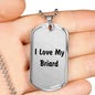 Love My Briard v4 - Luxury Dog Tag Necklace