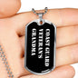 Coast Guard Veteran's Grandma v3 - Luxury Dog Tag Necklace
